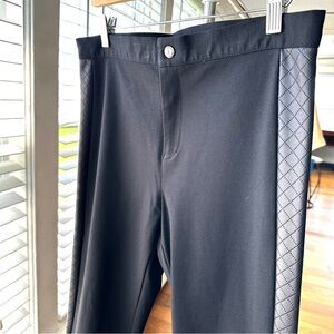Banana Republic Black Leggings with Quilted Side Panels